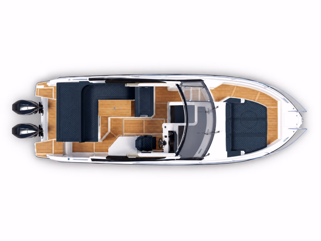 Parker Sorrento 100 Cockpit & Bow overhead view