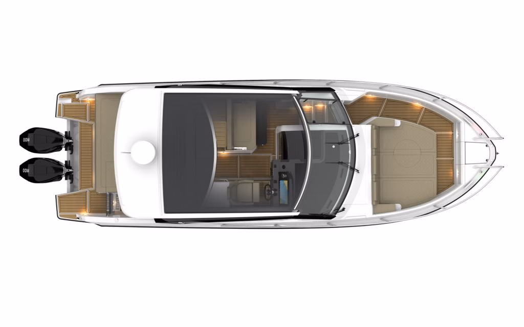 Parker Sorrento 100 Opening Roof overhead view