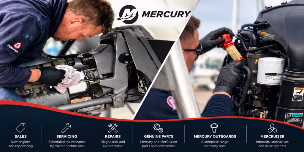 Mercury Marine engine sales, servicing and repairs by Boat Shop